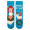 Chaussettes Arty Noël Lama - Turquoise