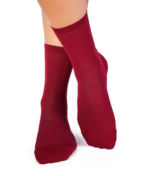 Chaussettes Bambou fin Bordeaux clair