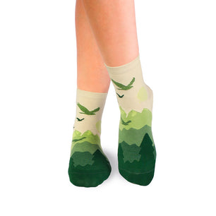 Chaussettes courtes Coton fin Vol Vert