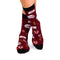 Chaussettes Coton Skulls & Roses Bordeaux