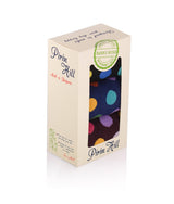 Coffret de 3 paires de Chaussettes Bambou Pois Noir Bleu foncé Bordeaux