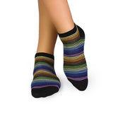 Socquettes Bambou fin Arc-en-ciel 2