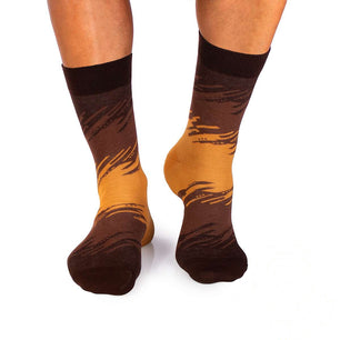 Chaussettes Coton pur Traits - Marron